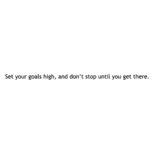 Set Your Goals High Wall Quotes™ Decal