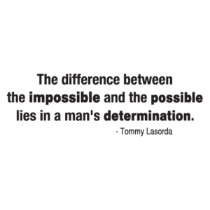 Man's Determination Wall Quotes™ Decal