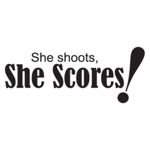 She Shoots, She Scores Wall Quotes™ Decal