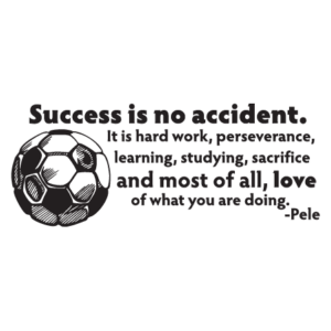 Success Is No Accident Soccer Ball Wall Quotes™ Decal