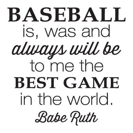 Baseball Is The Best Game Wall Quotes™ Decal