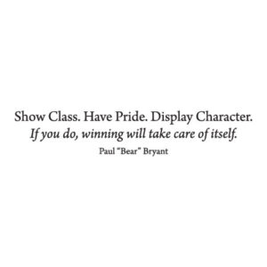 Class Pride Character Wall Quotes™ Decal
