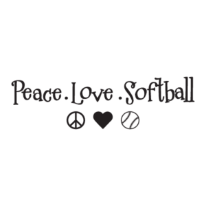 Peace Love Softball Wall Quotes™ Decal