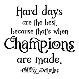 Hard Days Are The Best Wall Quotes™ Decal