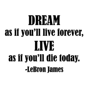 Dream As If You'll Live Forever Wall Quotes™ Decal
