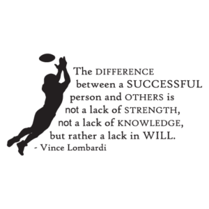 Lombardi Success One Color Wall Quotes™ Decal