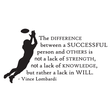 Lombardi Success One Color Wall Quotes™ Decal