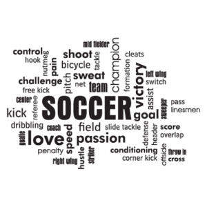 Soccer Word Cloud Wall Quotes™ Decal
