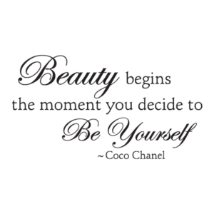 Beauty Begins Elegant Wall Quotes™ Decal