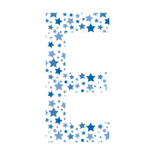 Small Stars Textstyles™ Canvas Letter Decals