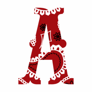 Cowboy Bandana Textstyles™ Canvas Letter Decals