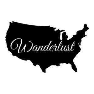 Wanderlust Map Wall Quotes™ Decal
