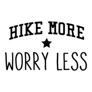Hike More Worry Less Wall Quotes™ Decal