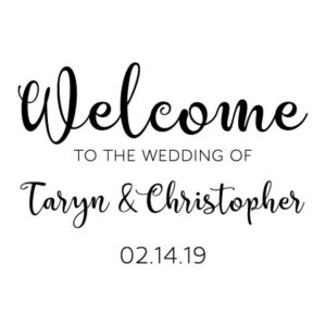 Welcome to the Wedding Custom Wall Quotes™ Decal