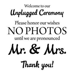 Unplugged Ceremony Wall Quotes™ Decal
