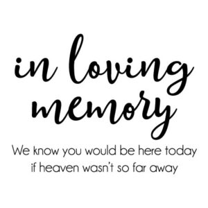 In Loving Memory Wall Quotes™ Decal