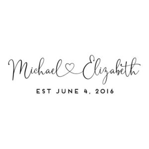Couples Heart Names Wall Quotes™ Decal