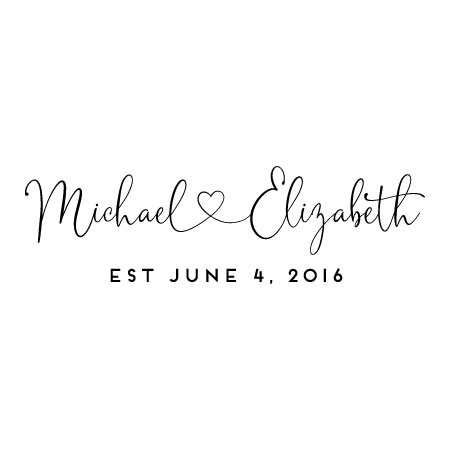 Couples Heart Names Wall Quotes™ Decal