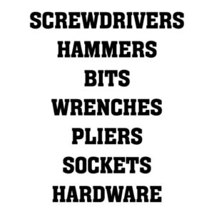 Toolbox Labels Wall Quotes™ Decal